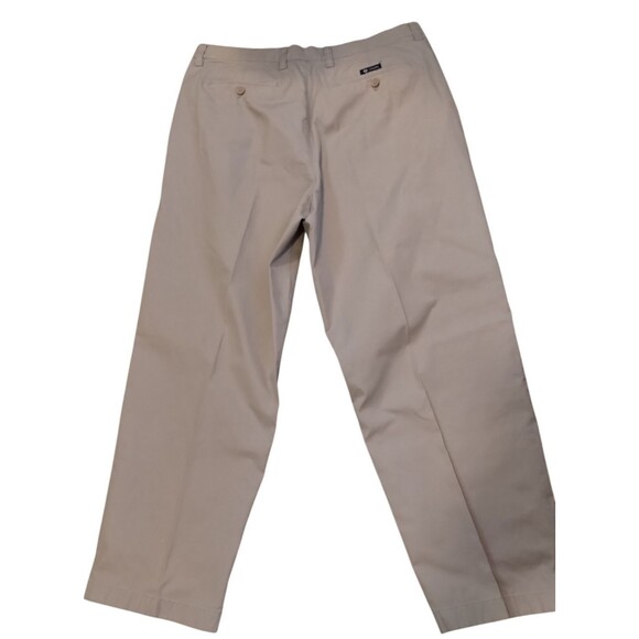 Chaps Khaki Pants Mens 36x30 Relaxed Tapered Beige Casual Work Chino - Picture 5 of 9